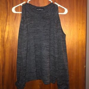 Small Grey cold shoulder sweater